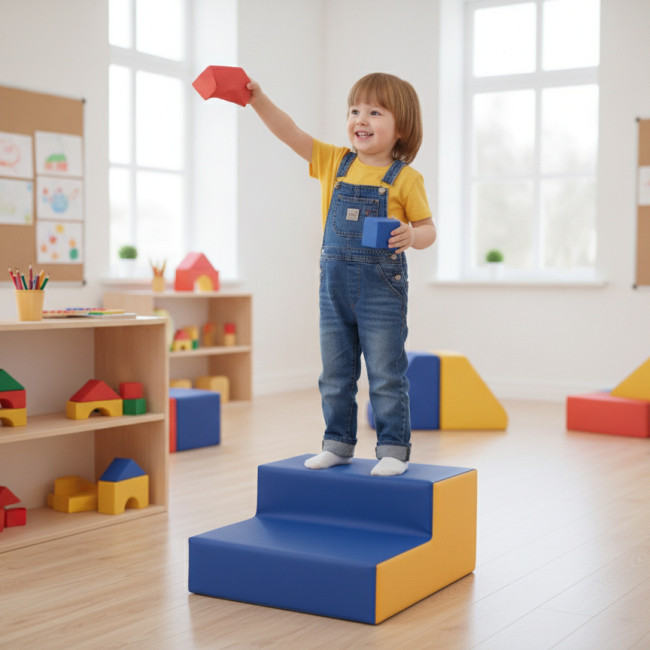 ▷ ESCALERA REINER 2 ESCALONES 48X48X25CM ESCOLAR | Taine - Imagen 2