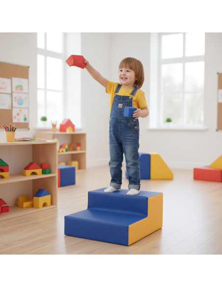 ▷ ESCALERA REINER 2 ESCALONES 48X48X25CM ESCOLAR | Taine - Imagen 2