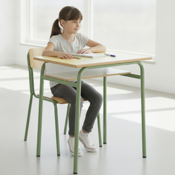 ▷ MESA TAGAR ESCOLAR MOD.279 BANDEJA MELAMINA 60X40 ALT.60 COLOR TAGAR | Taine - Imagen 2