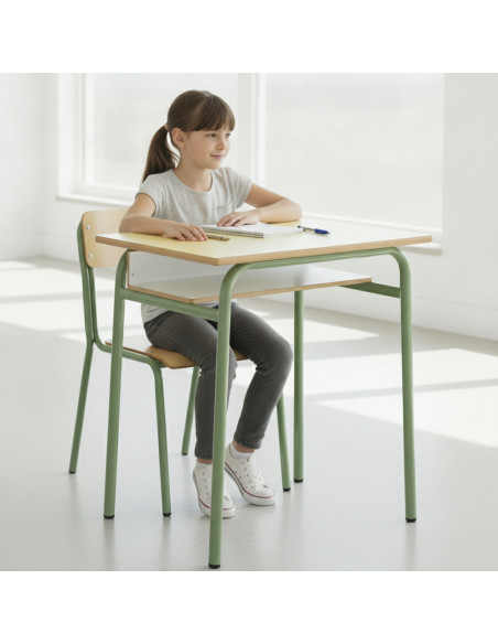 ▷ MESA TAGAR ESCOLAR MOD.279 BANDEJA MELAMINA 60X40 ALT.60 COLOR TAGAR | Taine - Imagen 2