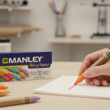 ▷ CERAS MANLEY FLUO + PASTEL CJ.10 UDS. | Taine - Imagen 2