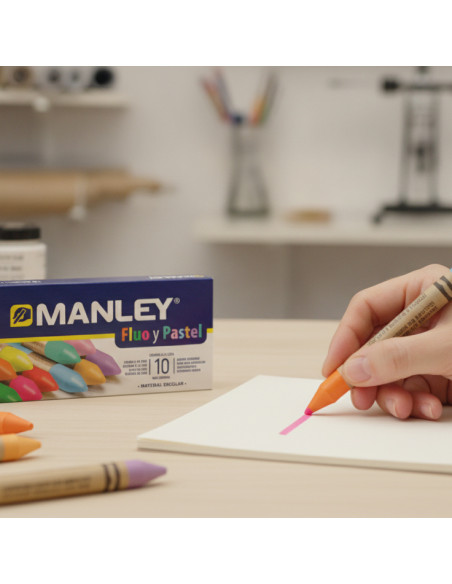 ▷ CERAS MANLEY FLUO + PASTEL CJ.10 UDS. | Taine - Imagen 2