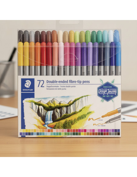 ▷ ROTULADORES STAEDTLER 72 UDS TWIN-TIP PEN DOBLE PUNTA | Taine - Imagen 2