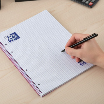 ▷ CUADERNO OXFORD ROSA FUSIA A4+ 80HJ 90GRS 5X5 TE | Taine - Imagen 2