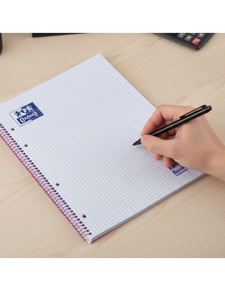 ▷ CUADERNO OXFORD ROSA FUSIA A4+ 80HJ 90GRS 5X5 TE | Taine - Imagen 2