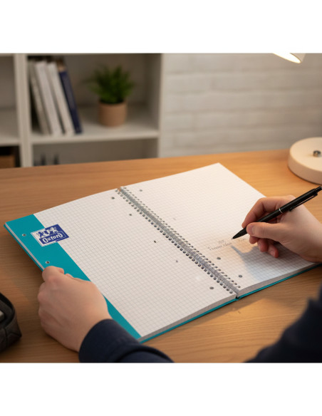 ▷ CUADERNO OXFORD AQUA A4+ 80HJ 90GRS 5X5 TE | Taine - Imagen 2