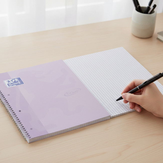 ▷ CUADERNO OXFORD MALVA A4+ 80HJ 90GRS 5X5 TE | Taine - Imagen 2
