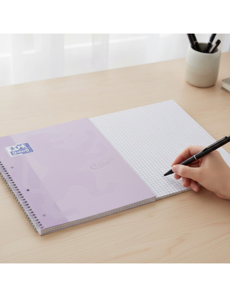 ▷ CUADERNO OXFORD MALVA A4+ 80HJ 90GRS 5X5 TE | Taine - Imagen 2