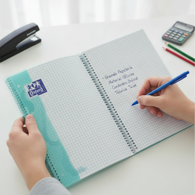 ▷ CUADERNO OXFORD MENTA A4+ 80HJ 90GRS ICEM 5X5 TE | Taine - Imagen 2