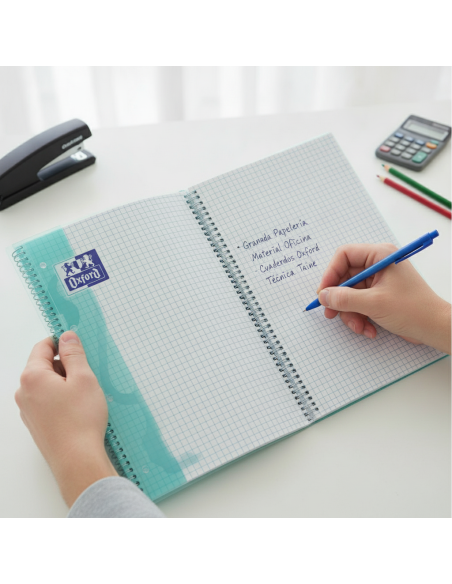 ▷ CUADERNO OXFORD MENTA A4+ 80HJ 90GRS ICEM 5X5 TE | Taine - Imagen 2