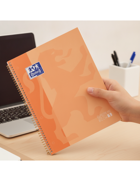 ▷ CUADERNO OXFORD MELOCOTON MICROPERFORADO A4+ 80H. 90G C 5MM T/D | Taine - Imagen 2