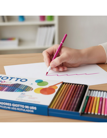 ▷ ROTULADORES GIOTTO 90 UDS LAPICES/40 UDS ROTULADOR | Taine - Imagen 2