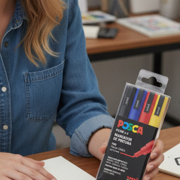 ▷ SET ROTULADORES POSCA 4 UDS PC3M BASICO | Taine - Imagen 2