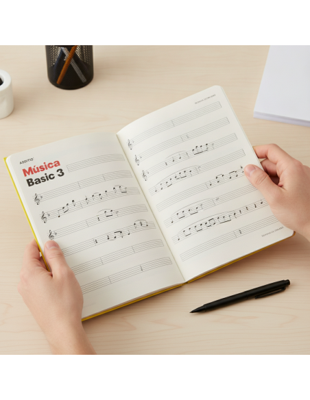 ▷ CUADERNO ADDITIO MUSICA 3 PENTAGRAMAS 24 MM 10HJ: | Taine - Imagen 2