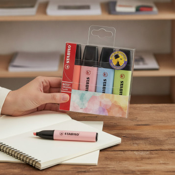 ▷ ROTULADORES STABILO 4 UDS BOSS FLUOR PASTEL WALLET | Taine - Imagen 2