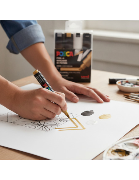 ▷ SET ROTULADORES POSCA 4 UDS PC8K/4C GSWB | Taine - Imagen 2