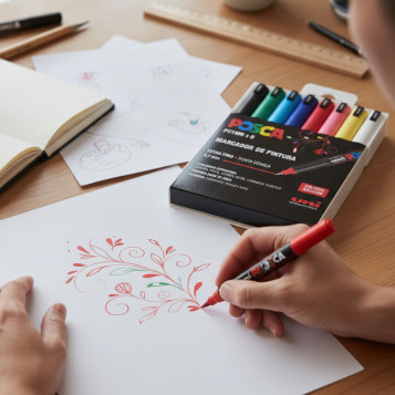 ▷ SET ROTULADORES POSCA 8 UDS PC1MR /8C SET BASIC | Taine - Imagen 2