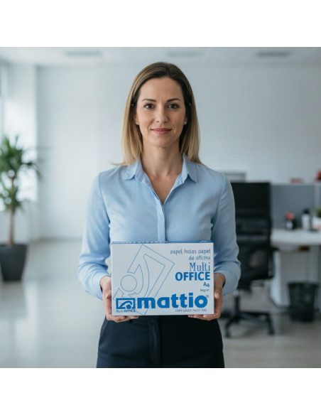 ▷ PAPEL MATTIO A4 80GR 500HJ CALIDAD C - MULTIOFFICE (CJ.AZUL) | Taine - Imagen 2