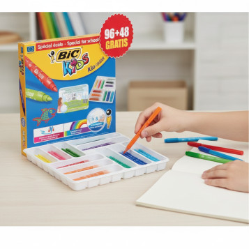 ▷ ROTULADORES BIC KIDS COULEUR SCHOOLPACK 144 UDS. | Taine - Imagen 2