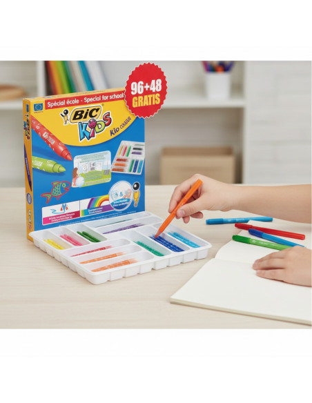 ▷ ROTULADORES BIC KIDS COULEUR SCHOOLPACK 144 UDS. | Taine - Imagen 2