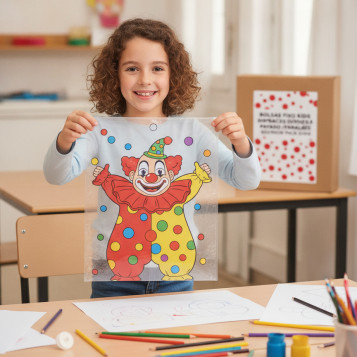 ▷ BOLSAS FIXO KIDS DISFRACES PAYASO /FARALAES 65X90CM PACK 5UDS | Taine - Imagen 2