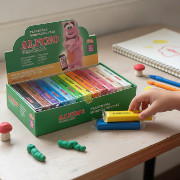 ▷ PLASTILINA ALPINO CAJA 12 UDS. 150G COLORES SURTIDOS | Taine - Imagen 2