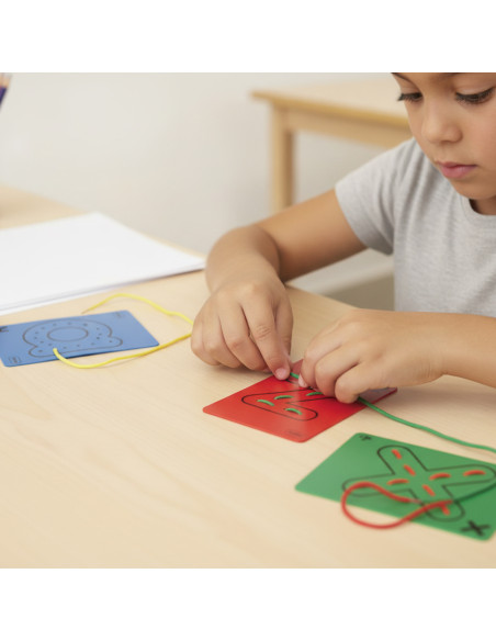 ▷ HILAR HENBEA LETRAS 28 TARJETAS PLASTICO+10 CORDONES | Taine - Imagen 2