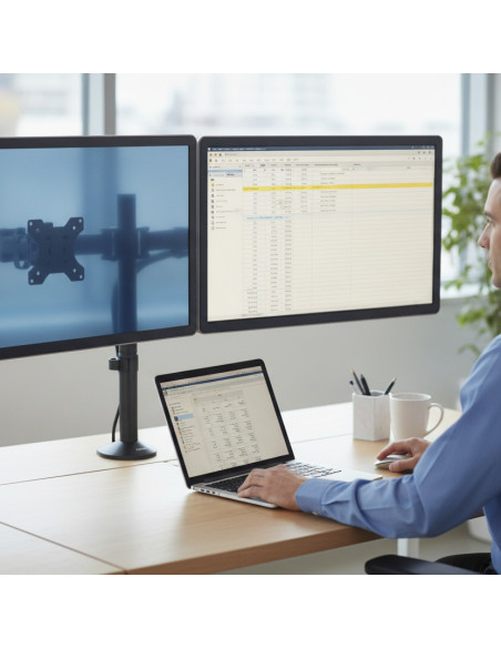▷ BRAZO FELLOWES PARA MONITOR DOBLE REFLEX SERIES™ | Taine - Imagen 2