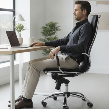 ▷ SILLÓN YESTE SIMILPIEL NEGRO PIQUERAS Y CRESPO | Taine - Imagen 2