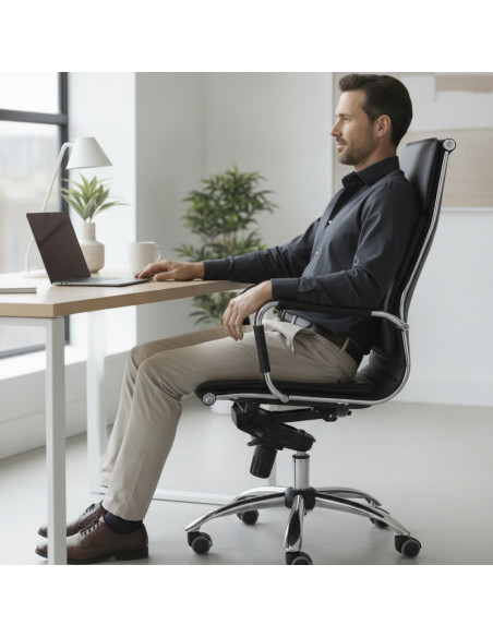 ▷ SILLÓN YESTE SIMILPIEL NEGRO PIQUERAS Y CRESPO | Taine - Imagen 2