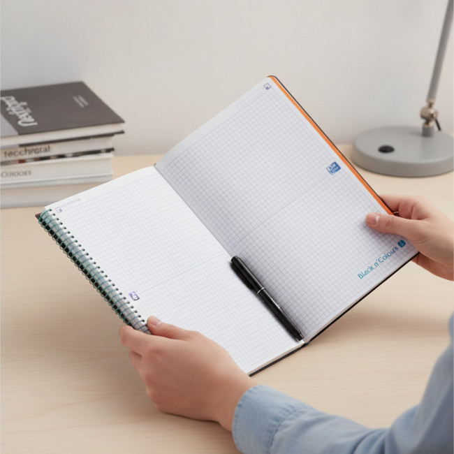 ▷ CUADERNO OXFORD MICROPERADO 160HJ 5X5MM 8 BANDAS COLOR | Taine - Imagen 2