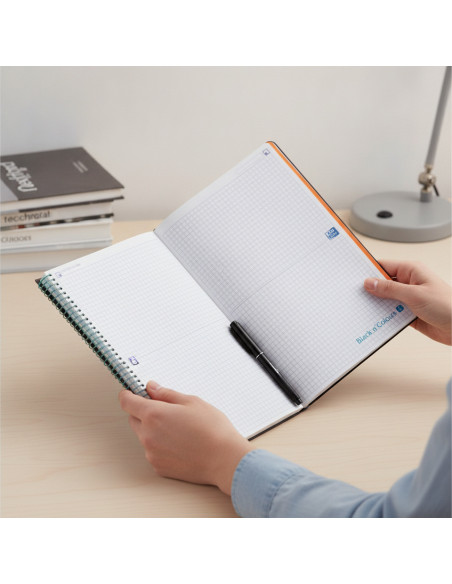 ▷ CUADERNO OXFORD MICROPERADO 160HJ 5X5MM 8 BANDAS COLOR | Taine - Imagen 2
