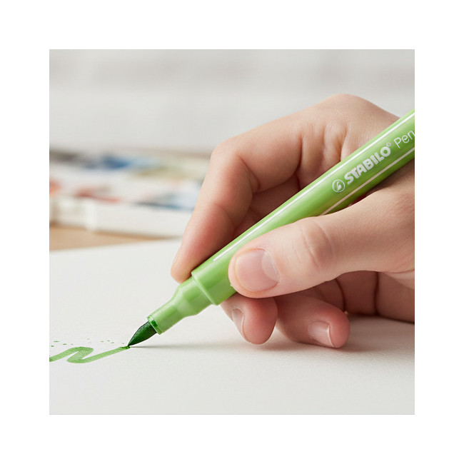 ▷ ROTULADOR STABILO 68 ACUARELABLE VERDE PRADO 1 MM | Taine - Imagen 2