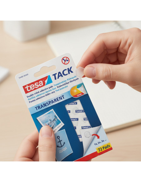 ▷ MASILLA TESATACK 72 PASTILLAS TRANSPARENTE TESA | Taine - Imagen 2