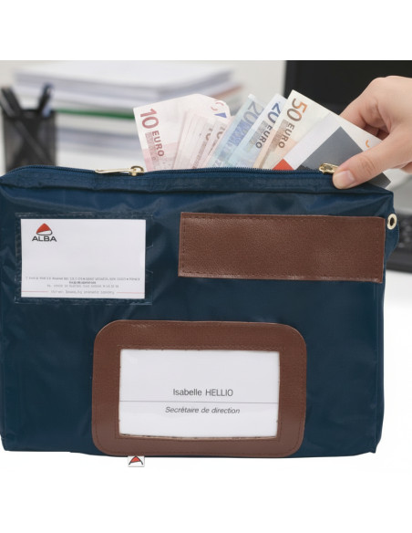 ▷ BOLSA ALBA CORRESPONDENCIA ALBA FABRICADA EN NYLON IMPERMEABLE 40X270X185MM AZUL | Taine - Imagen 2