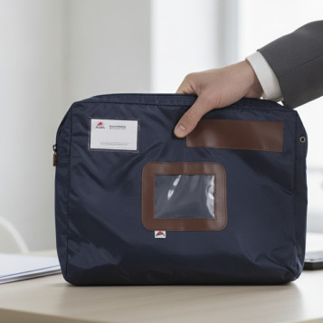 ▷ BOLSA ALBA CORRESPONDENCIA ALBA FABRICADA EN NYLON IMPERMEABLE 50X420X320MM AZUL | Taine - Imagen 2