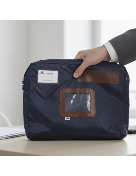 ▷ BOLSA ALBA CORRESPONDENCIA ALBA FABRICADA EN NYLON IMPERMEABLE 50X420X320MM AZUL | Taine - Imagen 2