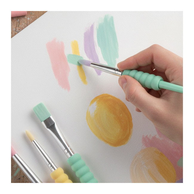 ▷ PACK 4 PINCELES FABER PASTEL DISTINTOS TAMAÑO | Taine - Imagen 2