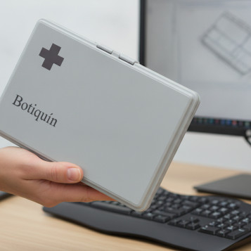 ▷ BOTIQUIN OUTAS PORTABLE PLASTICO GRIS | Taine - Imagen 2