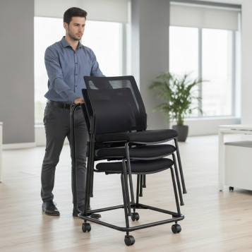 ▷ CARRO ROCADA TROLLEY PARA TRANSPORTAR SILLAS RD965, RD975V15, RD974S | Taine - Imagen 2