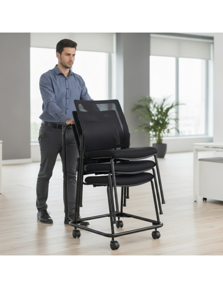 ▷ CARRO ROCADA TROLLEY PARA TRANSPORTAR SILLAS RD965, RD975V15, RD974S | Taine - Imagen 2
