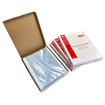 ▷ CAJA 100 FUNDAS FOLIO CRISTAL DHP | Taine - Imagen 1