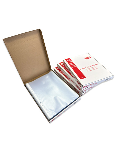 ▷ CAJA 100 FUNDAS FOLIO RUGOSA DHP | Taine - Imagen 1