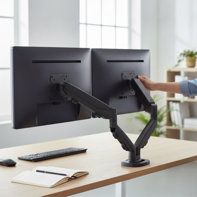 ▷ BRAZO FELLOWES PARA MONITOR DOBLE EPPA | Taine - Imagen 1