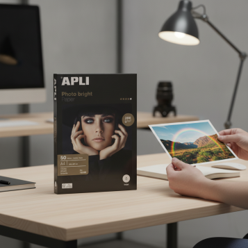 ▷ PAPEL APLI FOTOGRAFICO A4 200GR 50H. PHOTOBRIGHT | Taine - Imagen 2