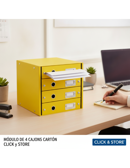 ▷ MÓDULO DE 4 CAJONES CARTÓN CLICK y STORE | Taine - Imagen 2