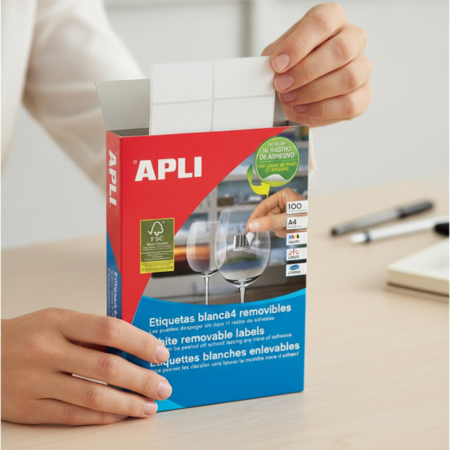 ▷ ETIQUETAS APLI A4 REMOVIBLES | Taine - Imagen 2