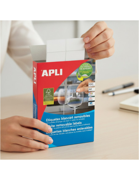 ▷ ETIQUETAS APLI A4 REMOVIBLES | Taine - Imagen 2