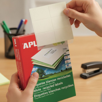 ▷ ETIQUETAS APLI A4 RECICLADAS | Taine - Imagen 2