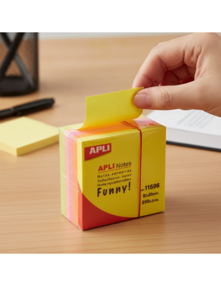 ▷ NOTAS ADHESIVAS APLI EN CUBO | Taine - Imagen 1